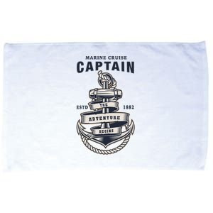 Captain Anchor Boat Anchor And Rope And Ribbon Microfiber Hand Towel