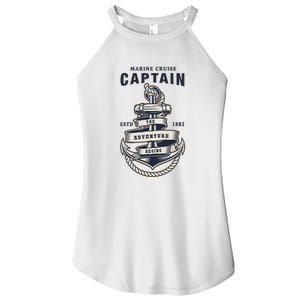 Captain Anchor Boat Anchor And Rope And Ribbon Women's Perfect Tri Rocker Tank