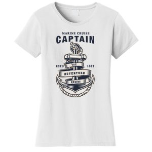 Captain Anchor Boat Anchor And Rope And Ribbon Women's T-Shirt