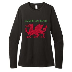 Cymru Am Byth Welsh Rugby Dragon Wales Gift Womens CVC Long Sleeve Shirt