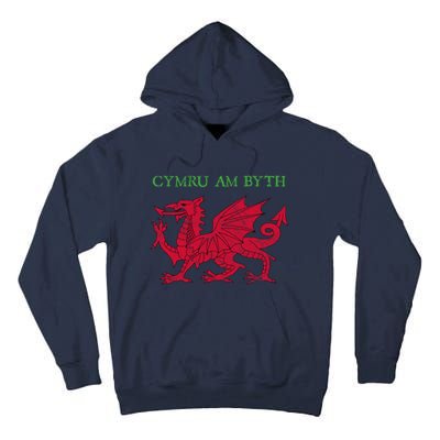 Cymru Am Byth Welsh Rugby Dragon Wales Gift Tall Hoodie