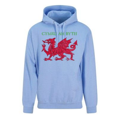 Cymru Am Byth Welsh Rugby Dragon Wales Gift Unisex Surf Hoodie