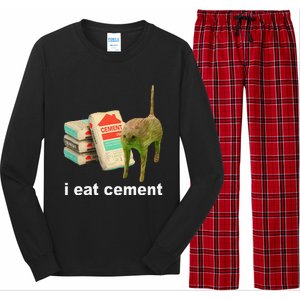 Cat And Book I Eat Cement Long Sleeve Pajama Set