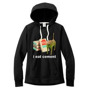 Cat And Book I Eat Cement Women's Fleece Hoodie