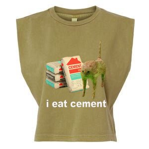 Cat And Book I Eat Cement Garment-Dyed Women's Muscle Tee