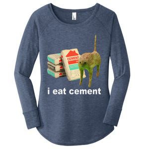 Cat And Book I Eat Cement Women's Perfect Tri Tunic Long Sleeve Shirt