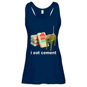 Cat And Book I Eat Cement Ladies Essential Flowy Tank