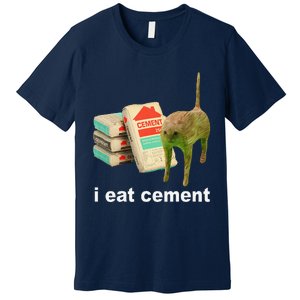 Cat And Book I Eat Cement Premium T-Shirt