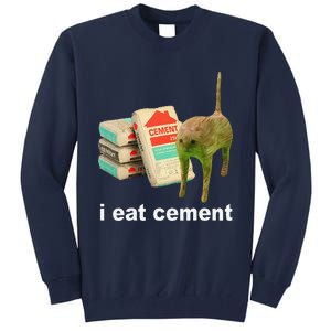 Cat And Book I Eat Cement Tall Sweatshirt