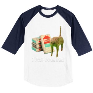 Cat And Book I Eat Cement Baseball Sleeve Shirt