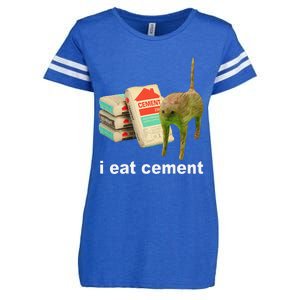 Cat And Book I Eat Cement Enza Ladies Jersey Football T-Shirt