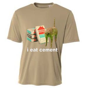 Cat And Book I Eat Cement Cooling Performance Crew T-Shirt