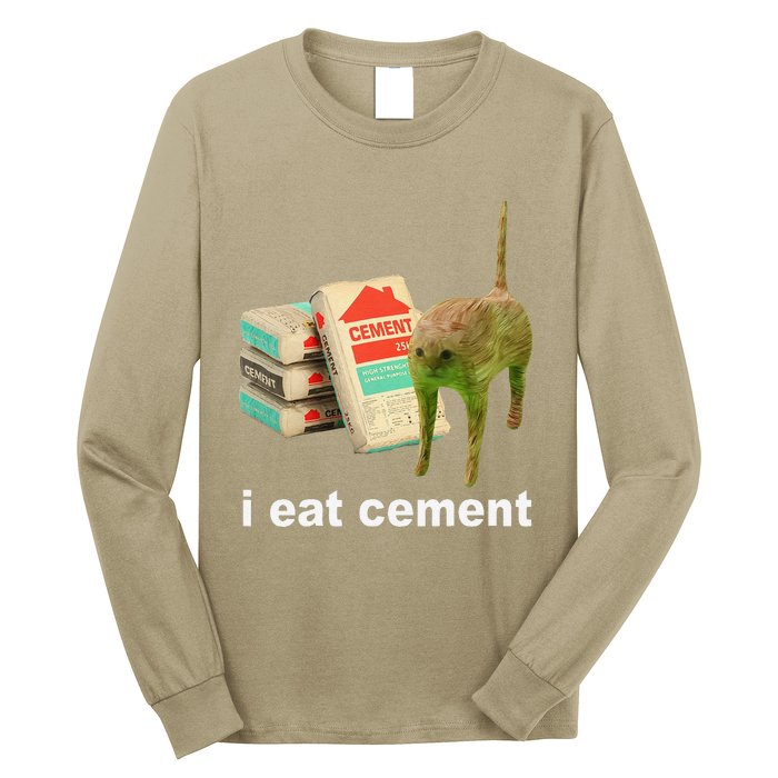 Cat And Book I Eat Cement Long Sleeve Shirt