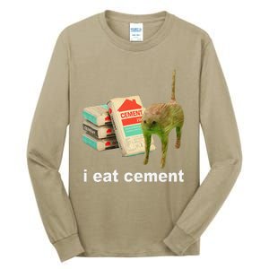 Cat And Book I Eat Cement Tall Long Sleeve T-Shirt