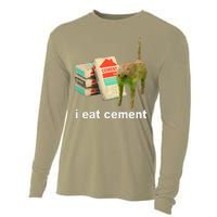 Cat And Book I Eat Cement Cooling Performance Long Sleeve Crew