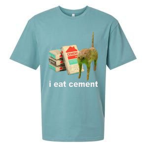 Cat And Book I Eat Cement Sueded Cloud Jersey T-Shirt