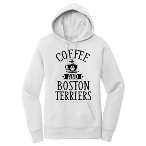 Coffee And Boston Terriers Boston Terrier Lover Women's Pullover Hoodie