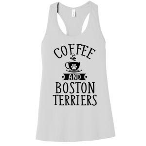 Coffee And Boston Terriers Boston Terrier Lover Women's Racerback Tank