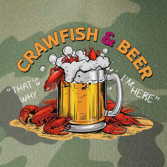 Crawfish And Beer That's Why I'm Here Crawfish Lobster Legacy Tie Dye Trucker Hat