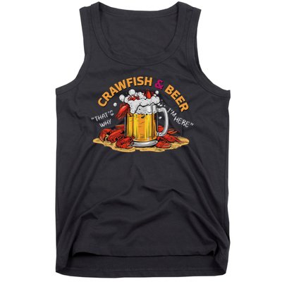 Crawfish And Beer That's Why I'm Here Crawfish Lobster Tank Top