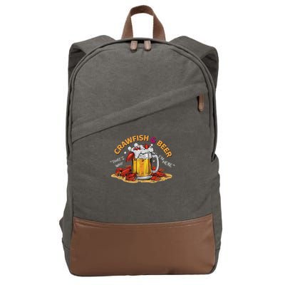 Crawfish And Beer That's Why I'm Here Crawfish Lobster Cotton Canvas Backpack