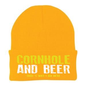 Cornhole And Beers Funny Gift Knit Cap Winter Beanie