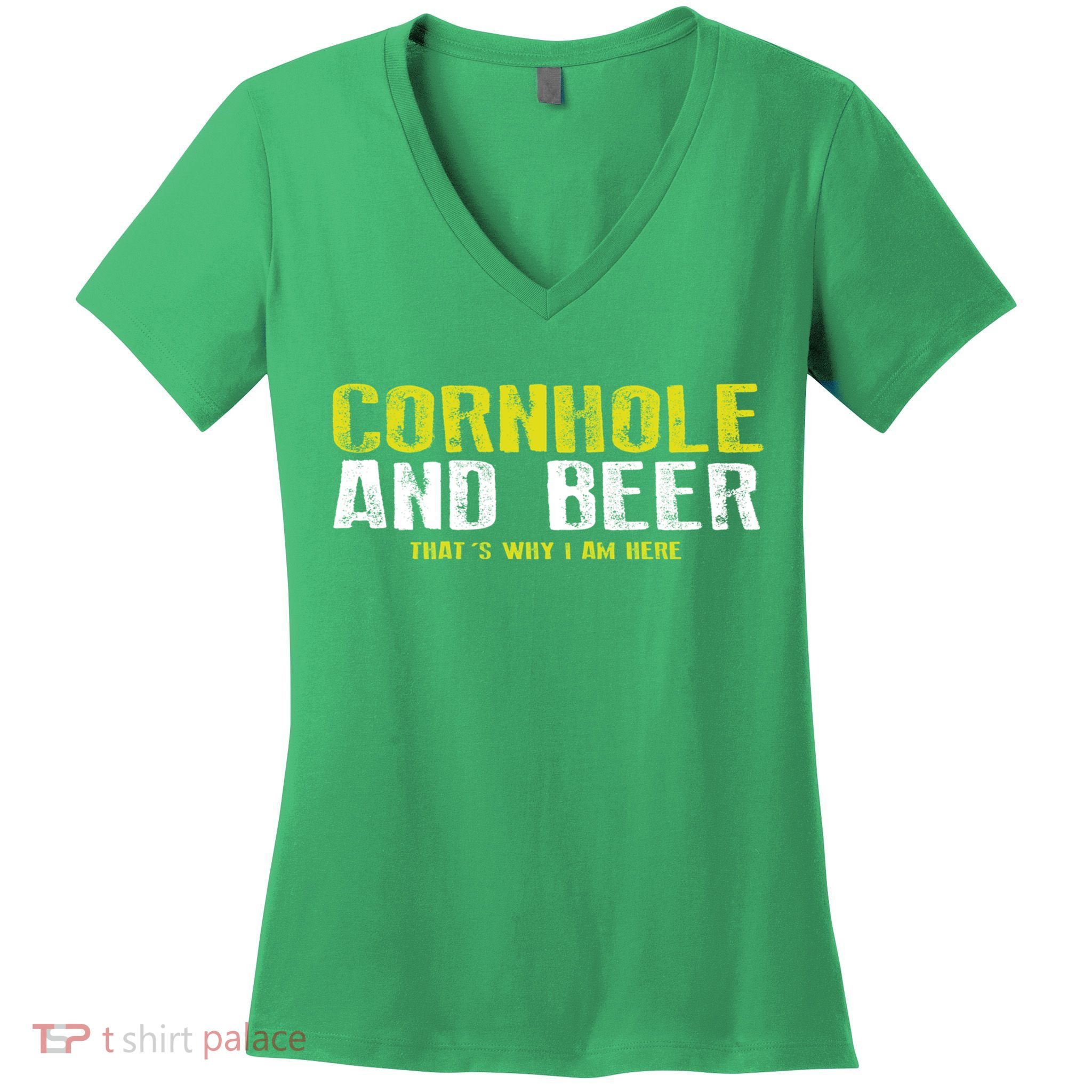 Cornhole And Beers Funny Gift Women's V-Neck T-Shirt