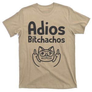 Cat Adios Bitchachos Cinco De Mayo Middle Finger T-Shirt