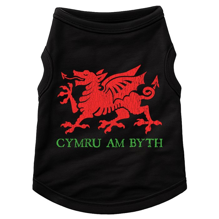 Cymru Am Byth Welsh Rugby Dragon Wales Player Pride Funny Gift Doggie Tank
