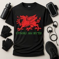 Cymru Am Byth Welsh Rugby Dragon Wales Player Pride Funny Gift Cooling Performance Crew T-Shirt