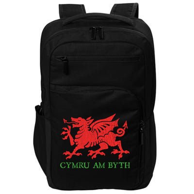 Cymru Am Byth Welsh Rugby Dragon Wales Player Pride Funny Gift Impact Tech Backpack