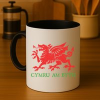 Cymru Am Byth Welsh Rugby Dragon Wales Player Pride Funny Gift Mug