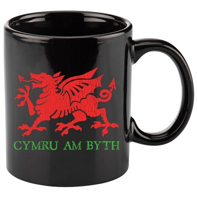 Cymru Am Byth Welsh Rugby Dragon Wales Player Pride Funny Gift 11oz C Handle Ceramic Mug