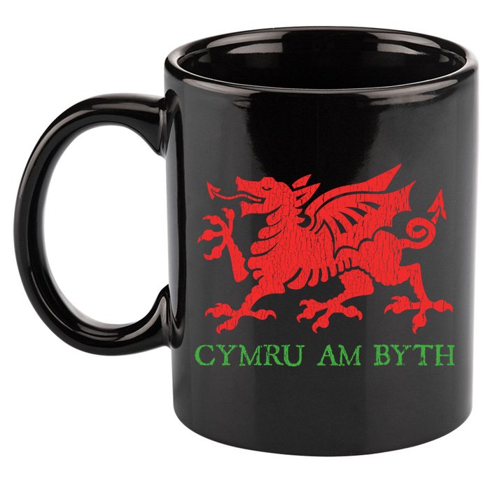 Cymru Am Byth Welsh Rugby Dragon Wales Player Pride Funny Gift 11oz C Handle Ceramic Mug