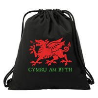 Cymru Am Byth Welsh Rugby Dragon Wales Player Pride Funny Gift Drawstring Bag