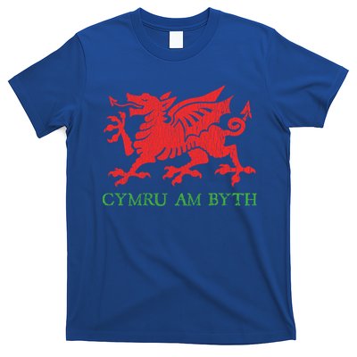 Cymru Am Byth Welsh Rugby Dragon Wales Player Pride Funny Gift T-Shirt
