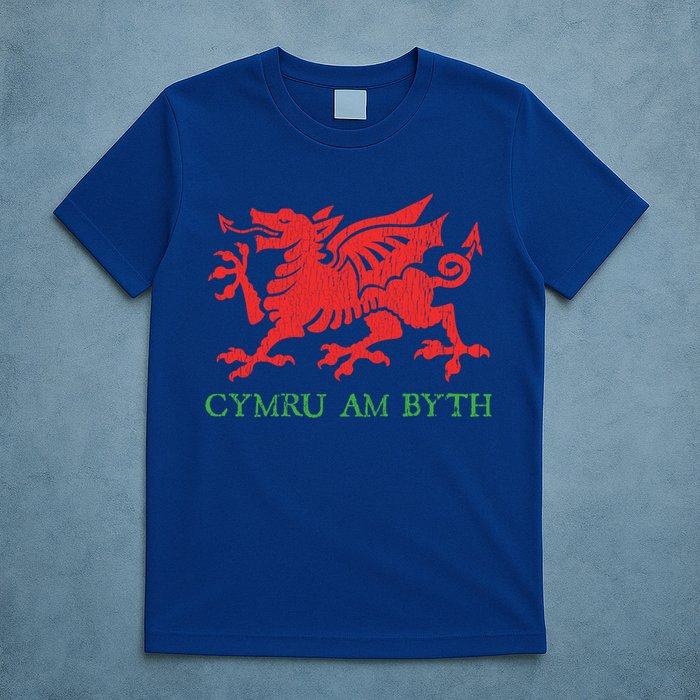 Cymru Am Byth Welsh Rugby Dragon Wales Player Pride Funny Gift T-Shirt