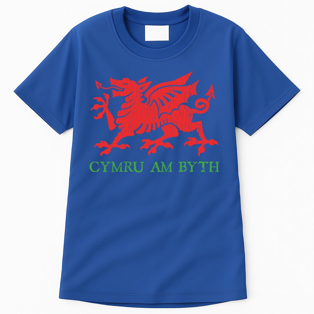 Cymru Am Byth Welsh Rugby Dragon Wales Player Pride Funny Gift Tall T-Shirt