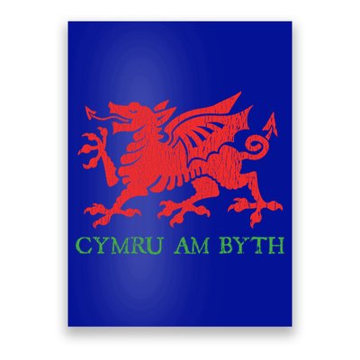 Cymru Am Byth Welsh Rugby Dragon Wales Player Pride Funny Gift Poster