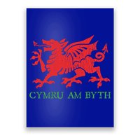 Cymru Am Byth Welsh Rugby Dragon Wales Player Pride Funny Gift Poster