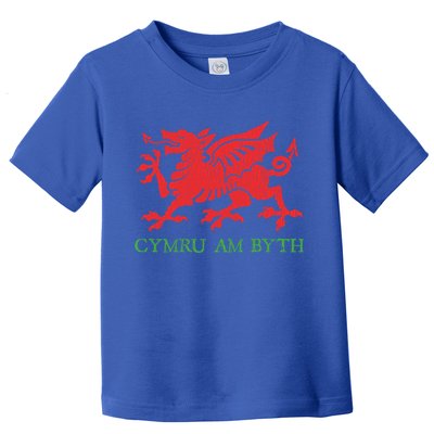 Cymru Am Byth Welsh Rugby Dragon Wales Player Pride Funny Gift Toddler T-Shirt
