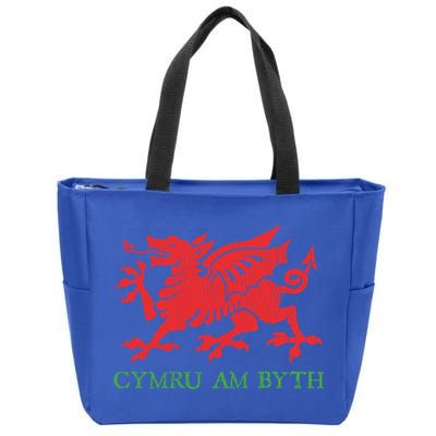 Cymru Am Byth Welsh Rugby Dragon Wales Player Pride Funny Gift Zip Tote Bag
