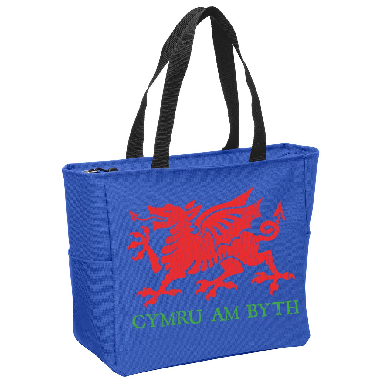 Cymru Am Byth Welsh Rugby Dragon Wales Player Pride Funny Gift Zip Tote Bag