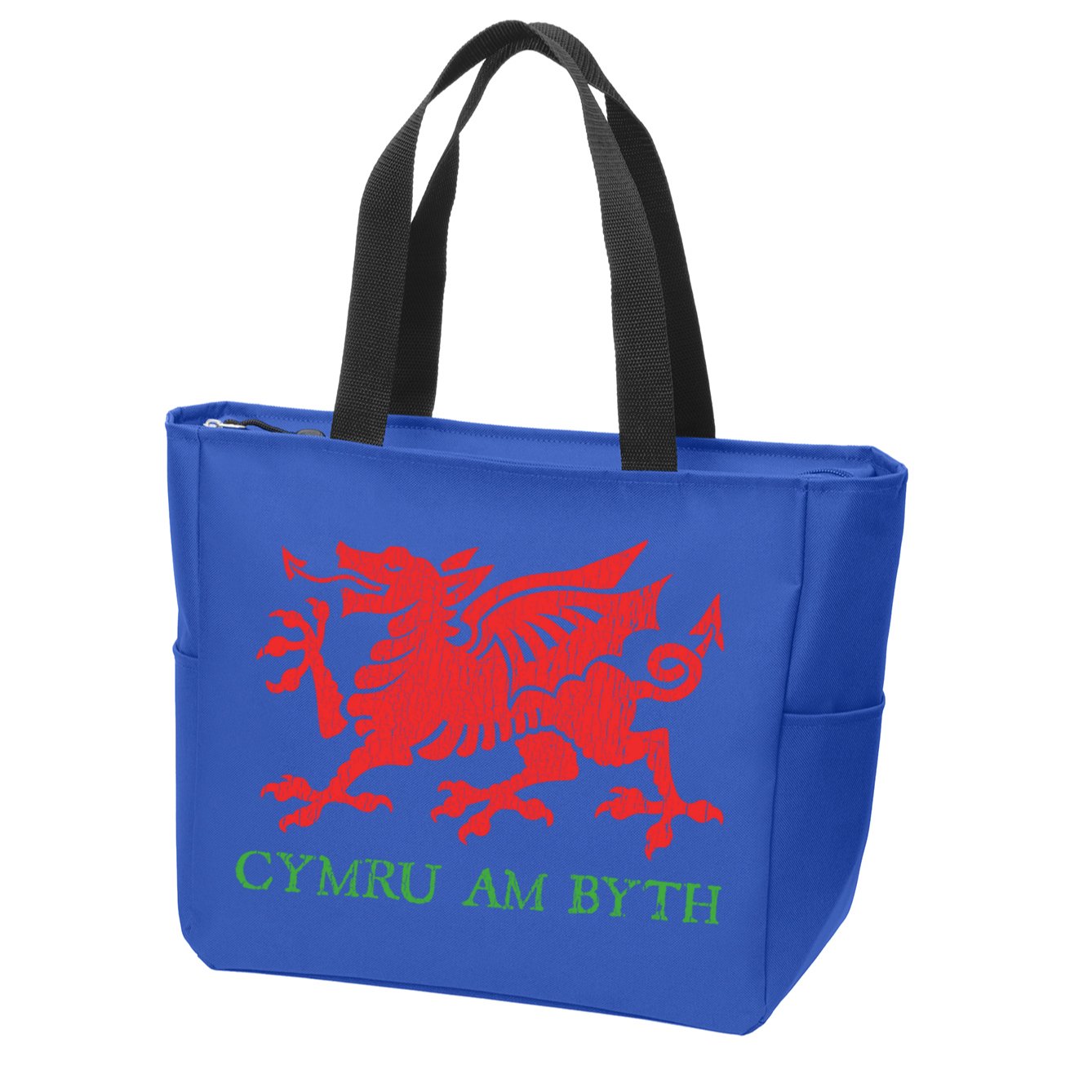 Cymru Am Byth Welsh Rugby Dragon Wales Player Pride Funny Gift Zip Tote Bag