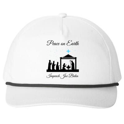 Christmas Anti Biden Peace On Earth Snapback Five-Panel Rope Hat