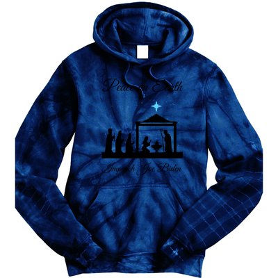 Christmas Anti Biden Peace On Earth Tie Dye Hoodie