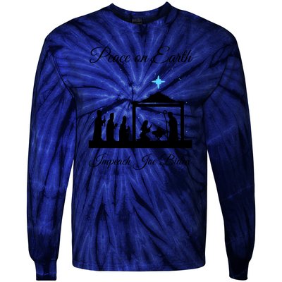 Christmas Anti Biden Peace On Earth Tie-Dye Long Sleeve Shirt