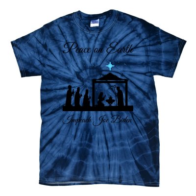 Christmas Anti Biden Peace On Earth Tie-Dye T-Shirt