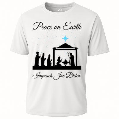 Christmas Anti Biden Peace On Earth Cooling Performance Crew T-Shirt