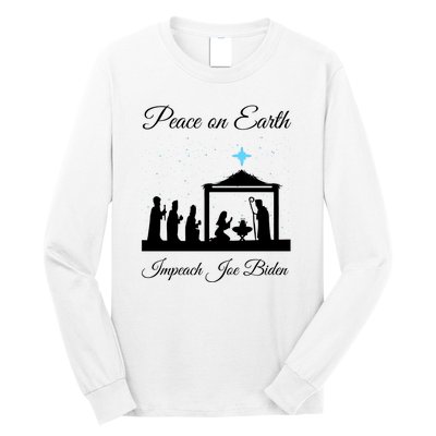 Christmas Anti Biden Peace On Earth Long Sleeve Shirt